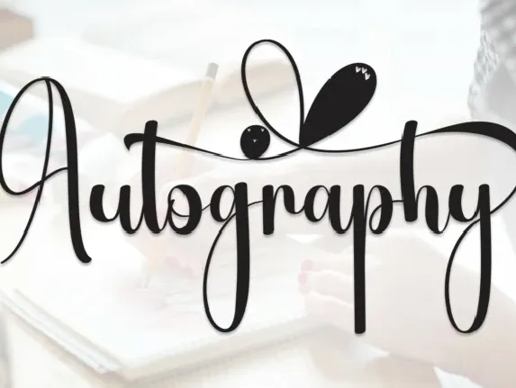 Autography Calligraphy font