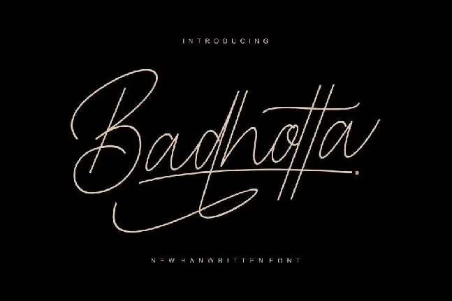 Badhotta font