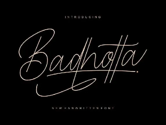 Badhotta font