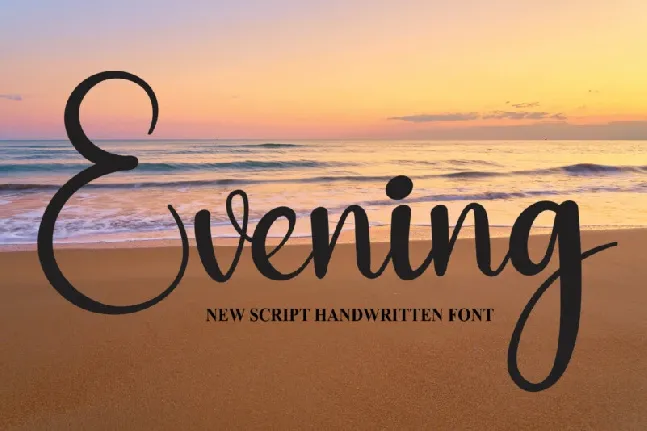 Evening Script font