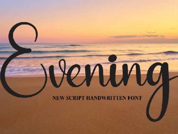 Evening Script font