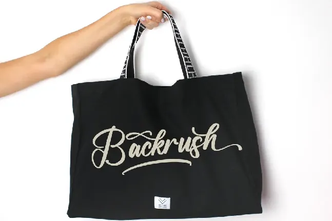 Backrush font