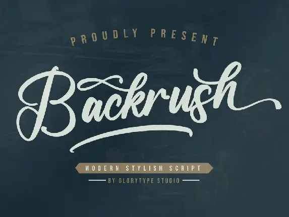 Backrush font