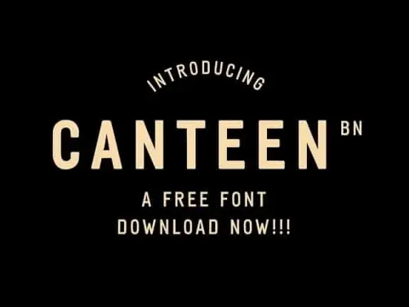 Canteen BN Sans Serif font