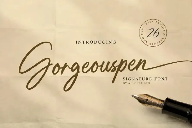 Gorgeouspen font