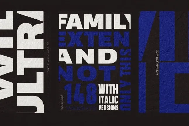 Heading Pro Wide Family font