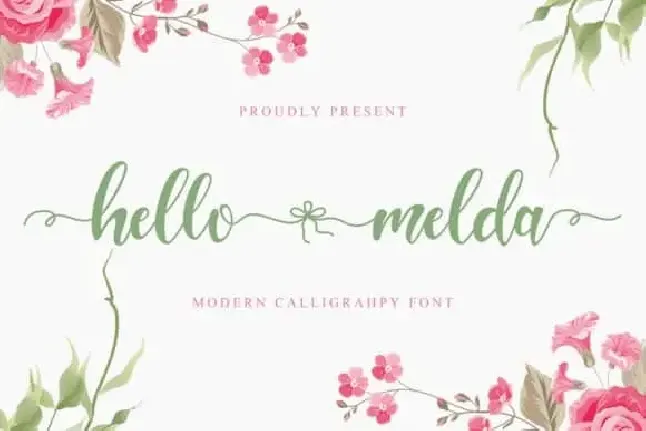 Hello Melda Calligraphy font