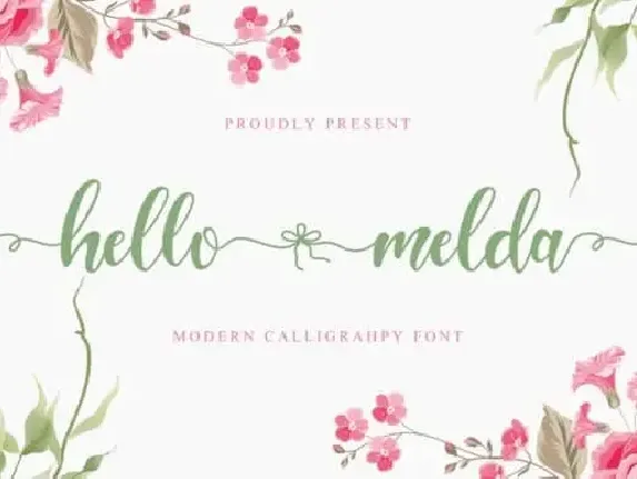 Hello Melda Calligraphy font