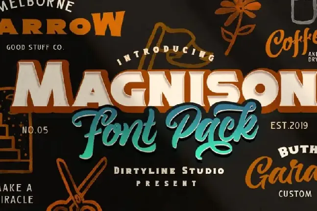 Magnison Script font