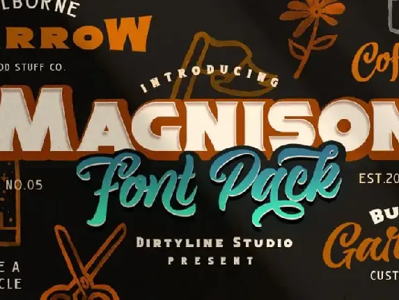 Magnison Script font