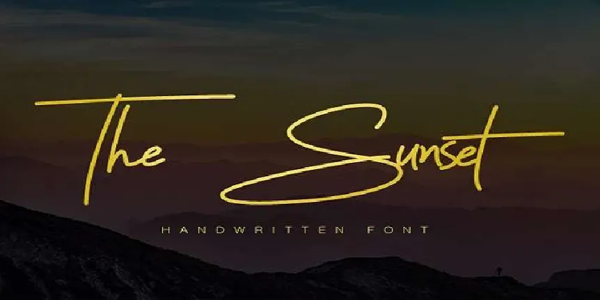 The Sunset font