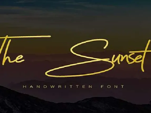 The Sunset font