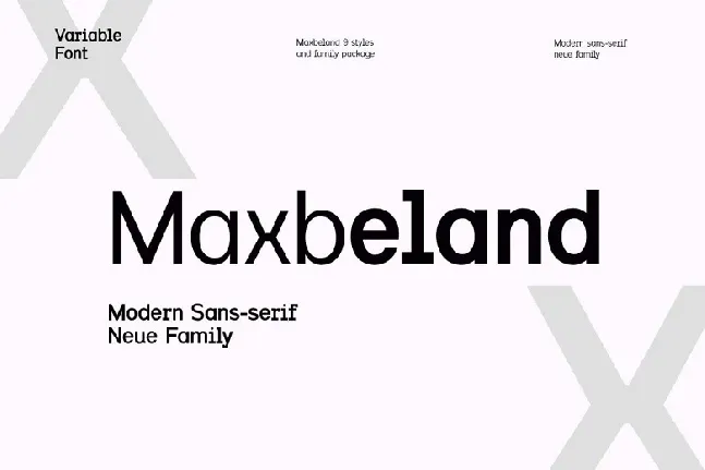 Maxbeland font