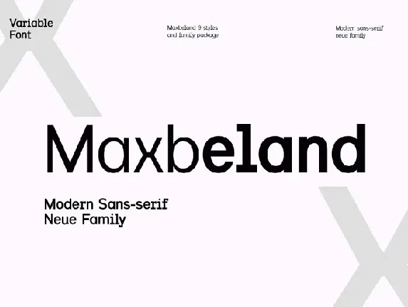 Maxbeland font