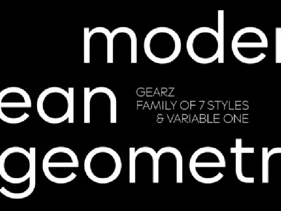 Gearz Family font