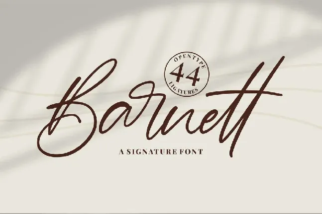 Barnett Signature font