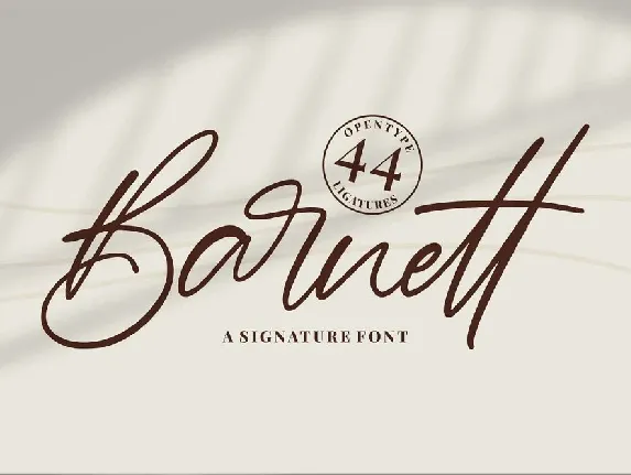 Barnett Signature font