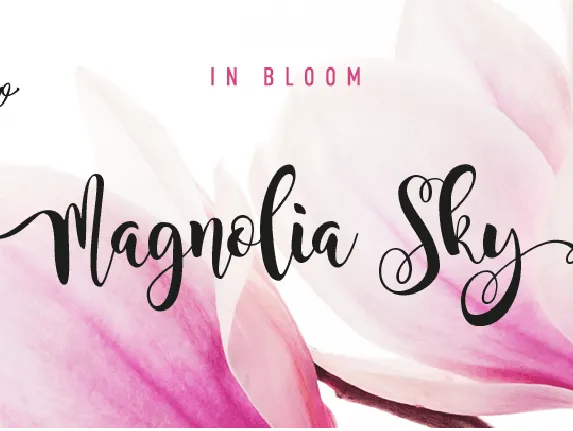 Magnolia Sky font