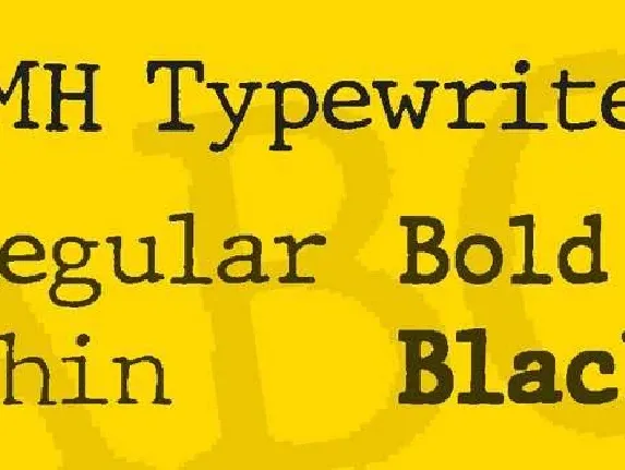 JMH Typewriter Family font