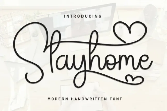 Stayhome Script font