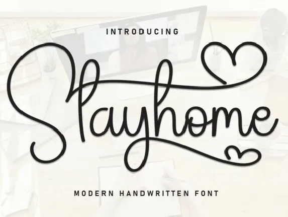 Stayhome Script font