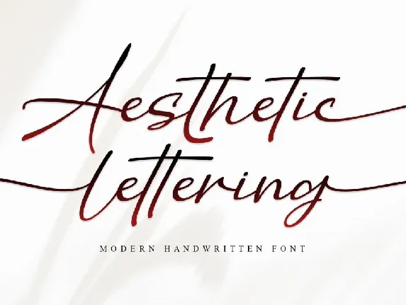 Aesthetic Lettering Italic font