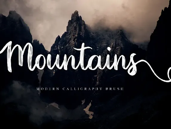 Mountains font