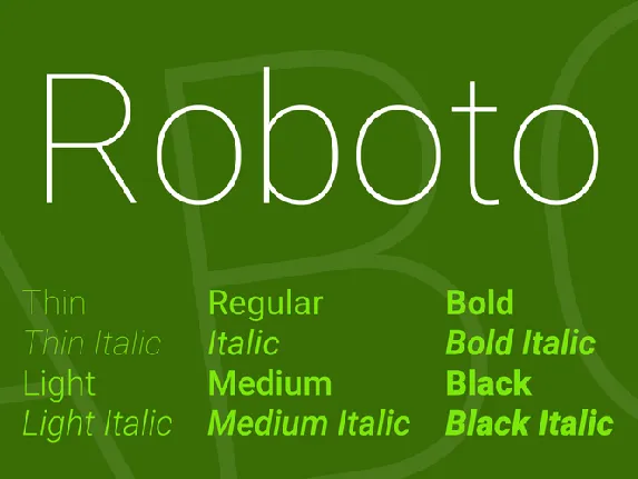 Roboto font