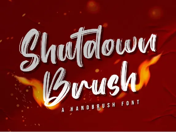 Shutdown Brush font