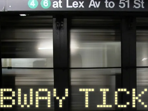 Subway Ticker font