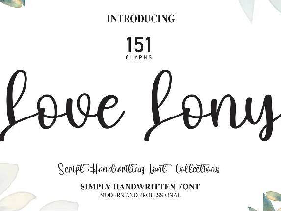 Love Lony font