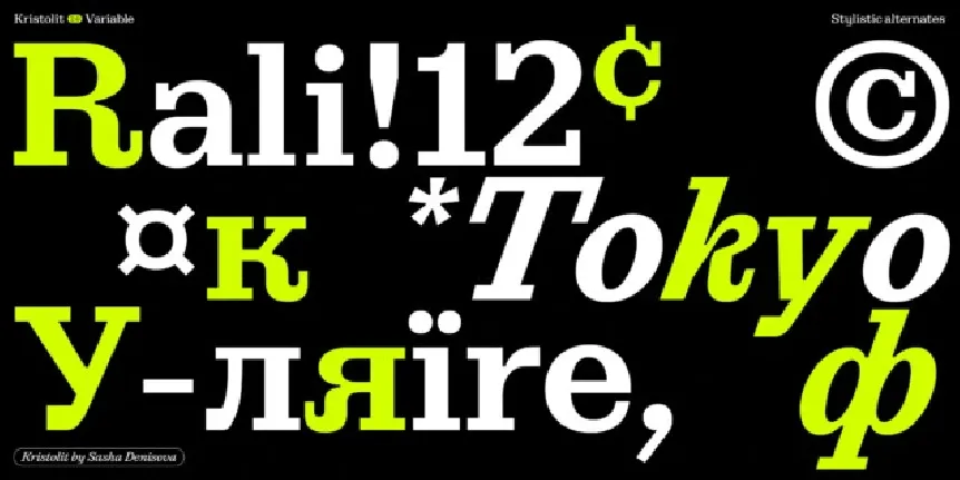 Kristolit Variable Family font