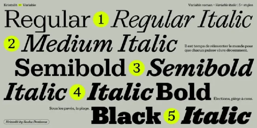 Kristolit Variable Family font