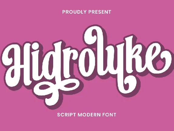 Hidroluke font