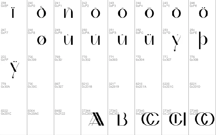 Okaluera font