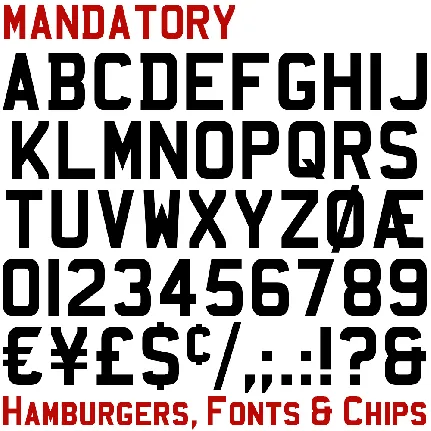 Mandatory font