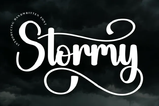 Stormy Script font