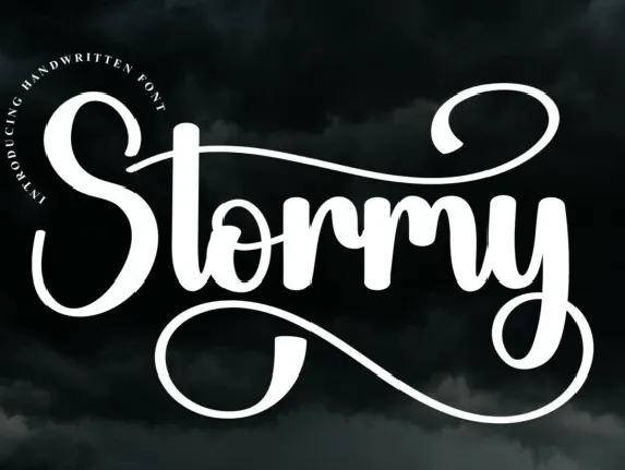 Stormy Script font