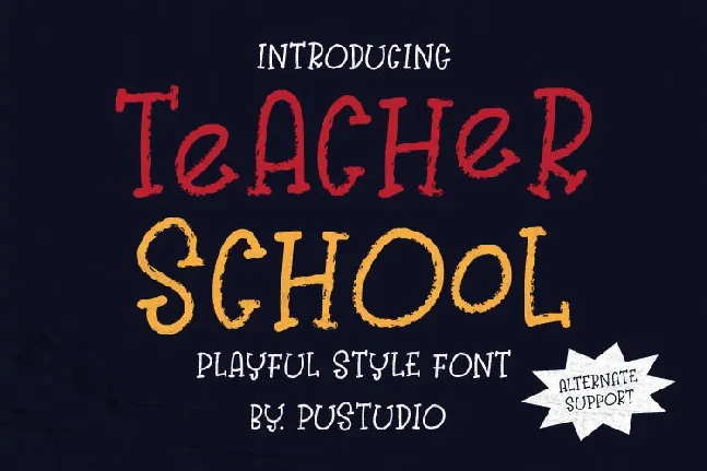 TeACherSCHOoL font