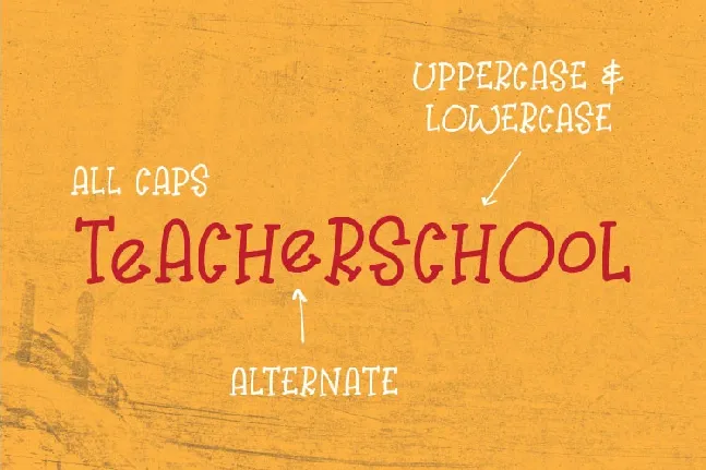 TeACherSCHOoL font