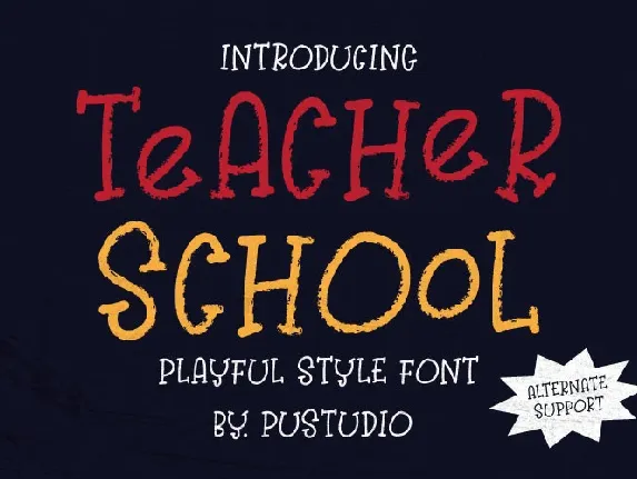 TeACherSCHOoL font