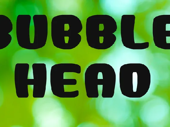 Bubble Head font