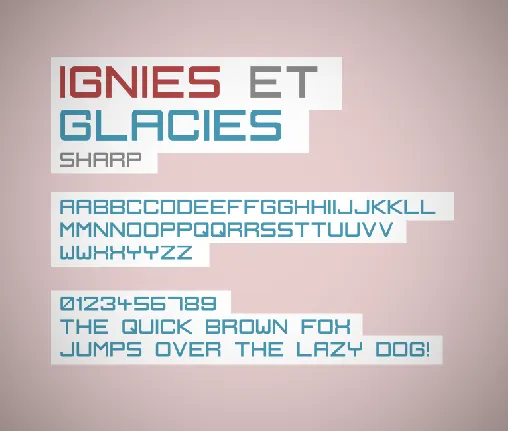 Ignis et Glacies Sharp font