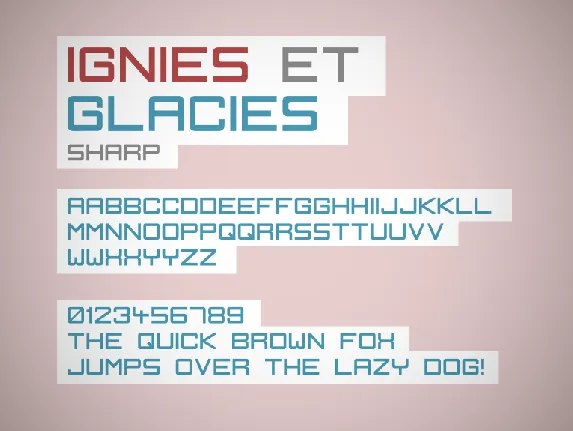 Ignis et Glacies Sharp font