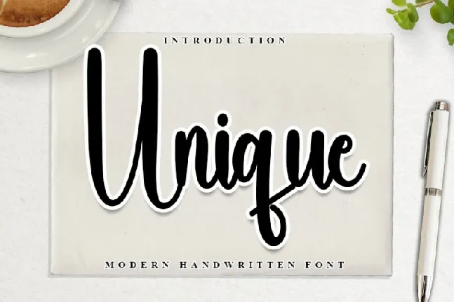 Unique Script Typeface font