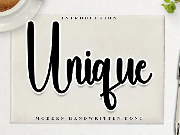 Unique Script Typeface font