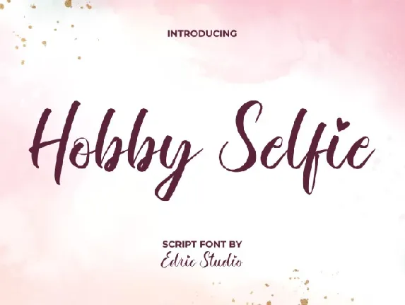 Hobby Selfie font