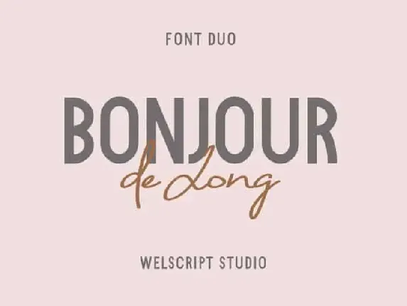 Bonjour de Jong Duo font