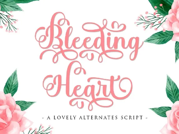 Bleeding Heart font