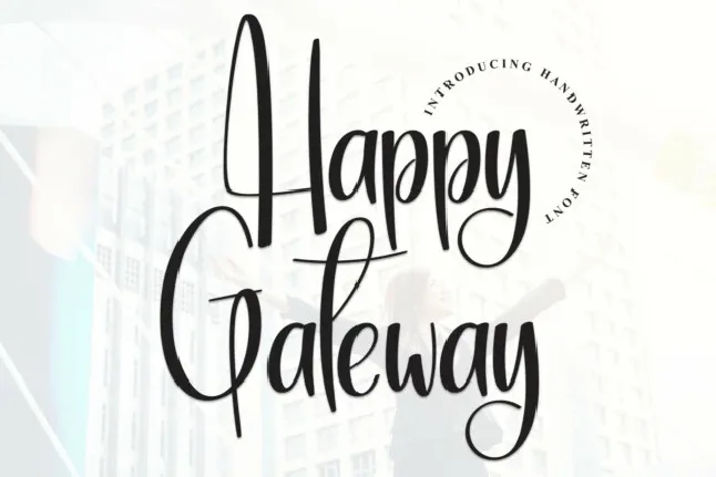 Happy Gateway Script font